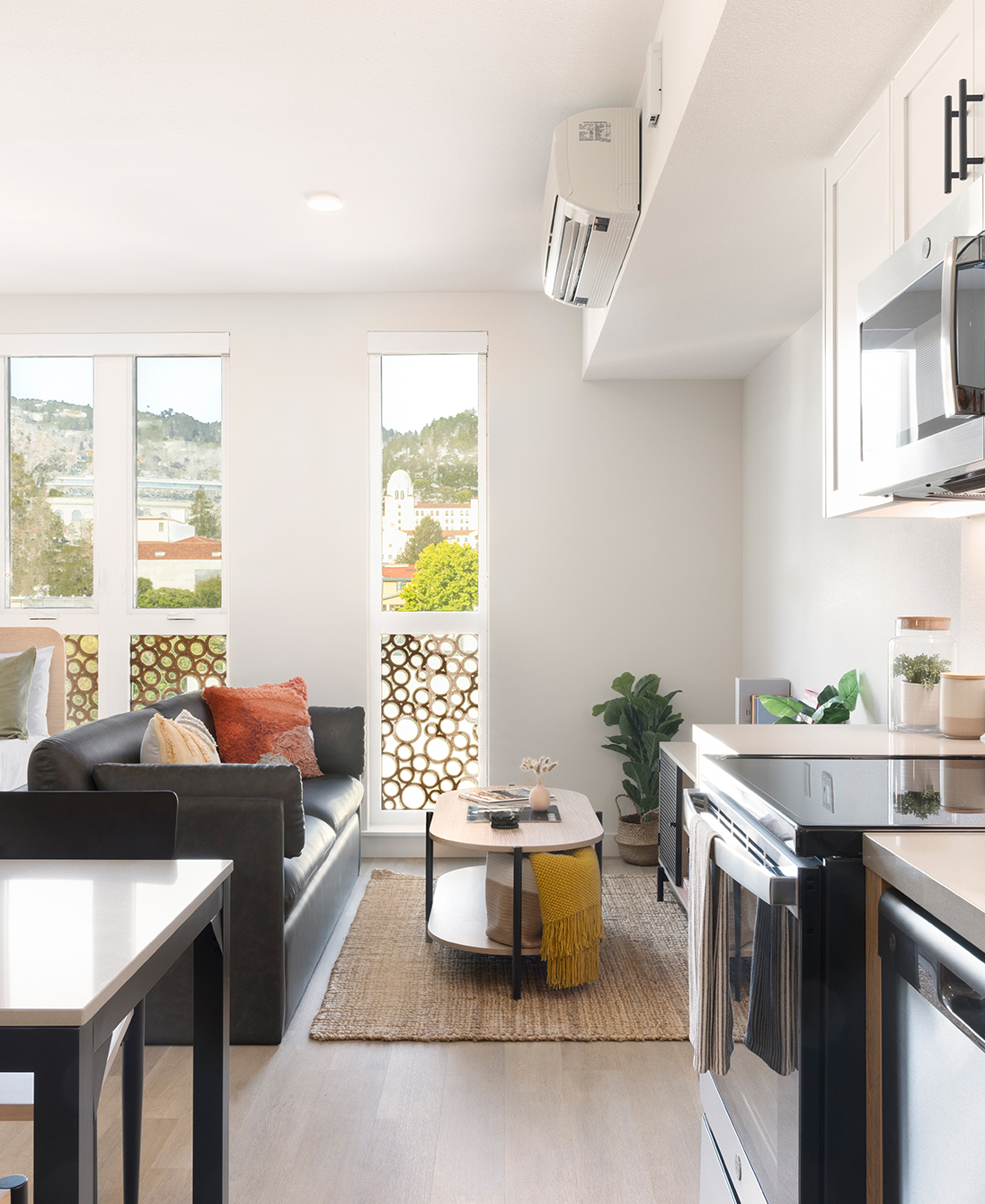 A kitchen with modern appliances